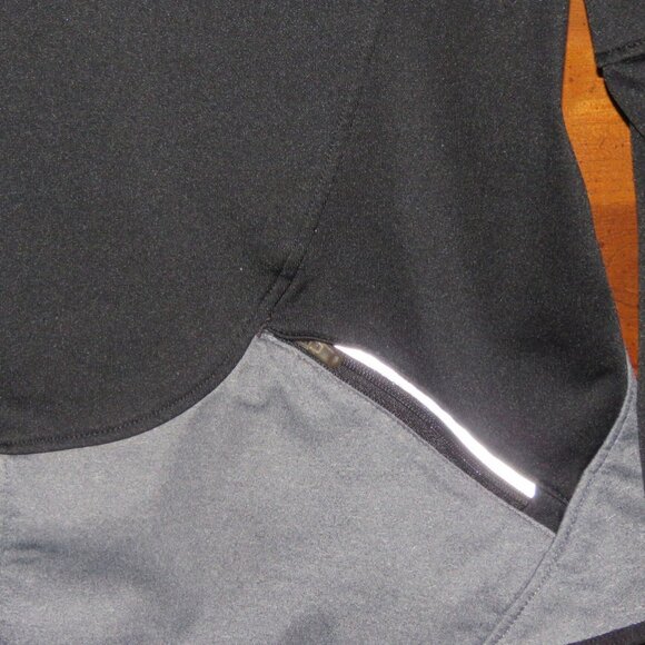 Nike Dri-Fit Sz Small Gray/Black Running Jacket Reflective Accents - Broken Zip - Picture 3 of 16